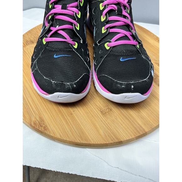 Nike Flex Supreme TR‎ Running Shoes Women 10- 537509-046 Mesh Low Top Black Pink - Picture 7 of 9